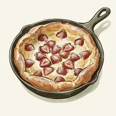 Illustrated depiction of Maple Water & Berry Clafoutis